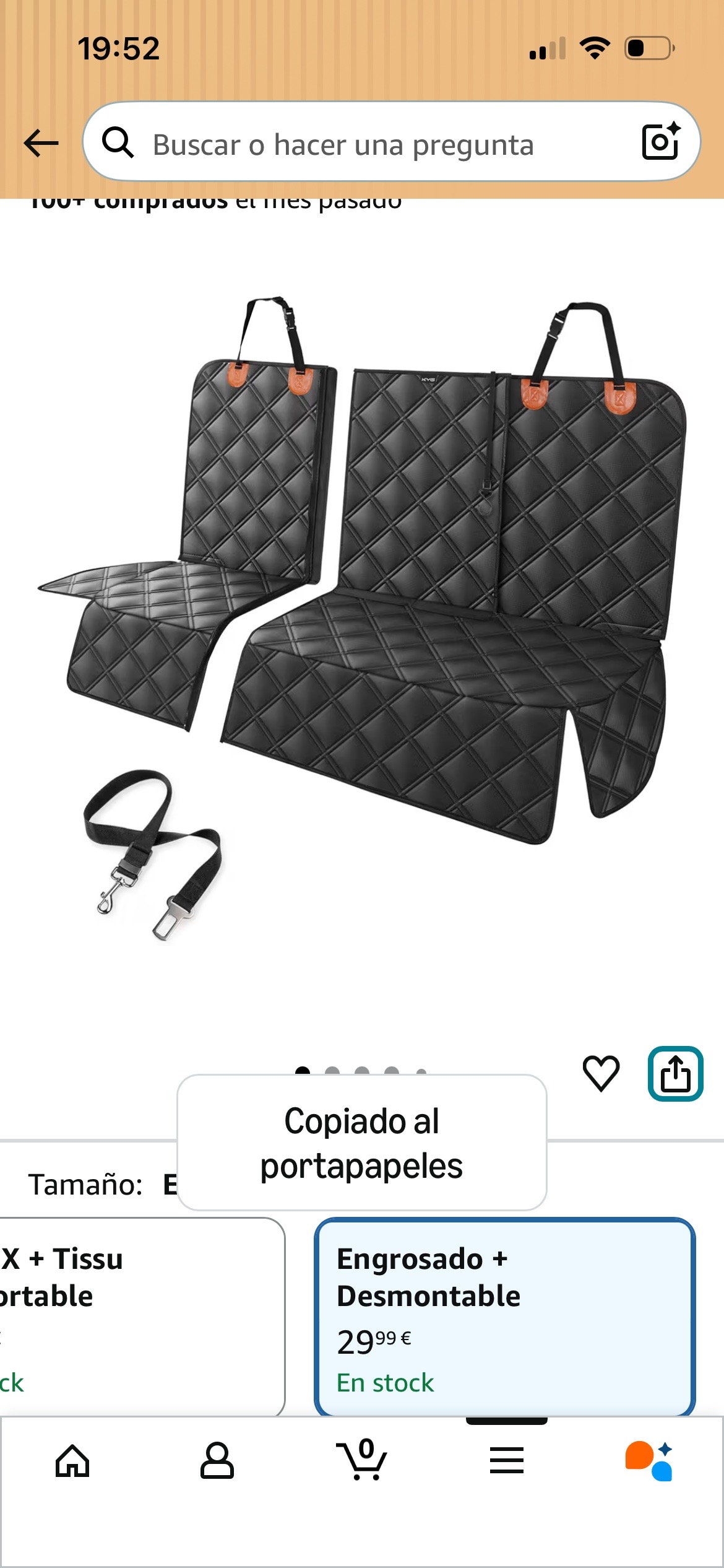 Protector de asiento de coche para perros